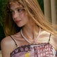 Minimalist Faux Pearl Necklace with Planet‑Shaped Rhinestone Pendant, Elegant Dainty Chain for Daily Wear