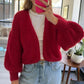 Casual Knitted Cardigan Women Solid Color Sweater Long Sleeve Loose Outcoat Autumn Winter Tops Lady Streetwear