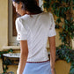 Women Short Sleeve Shirts Dot Print Lace Trim Buttons Scoop Neck Blouses Summer Slim Fit Casual Tops Streetwear