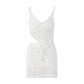 Women Summer 2 Piece Mini Skirt Set Off Shoulder Hollow Out Tube Top Bodycon Skirt Crochet Knit Short Skirt Outfits