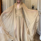 Fashion Elegant Maxi Dress Women Folds Mesh Cloak See Through Hem v-Neck Tassel Wedding Party Summer Trend Chic Vestidos