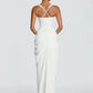 Women Sexy Maxi Dress Sleeveless Sweetheart Neck High Split Draped Ruched Long Party Dress Formal Wedding Guest Dress