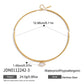 Geometric Zircon Pendant Torques Necklace For Women 18K Gold PVD Plated Stainless Steel Necklace Fashion Jewelry Gift