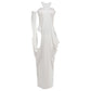 White Two Piece Set Woman Party Long Dresses with Bodysuit Summer 2026 Sexy Vacation Outfits