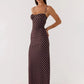 Polka Dot Backless Sexy Maxi Dress Women Elegant Fashion Spaghetti Strap Sleeveless Bodycon Club Party Long Dress