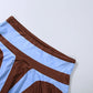 Sexy Fashion 2 Piece Set Woman Halter Long Rope+Skinny Tube Tops+Stripe Patchwork Mid Skirts Beach Party Style Suits