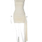 Sleeveless Draped Ruched Sexy Mini Dress Women Elegant O Neck Irregular Slinky Club Party Dress Female Summer 2026