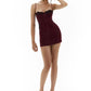 Patchwork Lace Dress Women Low-Neck Sleeveless Skinny Elasticity Sexy Midnight Hottie Dinner Party Summer Bodycon