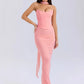 Sexy Two Pieces Sets For Women Strapless Off-shoulder Sleeveless Tops And Elegant High Waist Long Skirt Two Pieces Sets