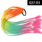 Synthetic Colored Braided Ponytail Hair Extension Rainbow Color Braids Pony Tail With Elastic Band Girl's Pigtail