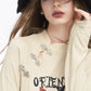 2025 Winter New Arrivals Y2K Chinese Style Irregular Button Collar Bow Graphic Long Sleeve Tshirt For Women