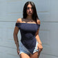 Off Shoulder Backless Asymmetrical Tops Sexy Womens T Shirts Fashion 2026 Summer Clothes