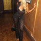 Lace See Through Sexy Jumpsuits Women Rompers Elegant Hollow Out Sleeveless High Waist Ruched Club Party Jumpsuit