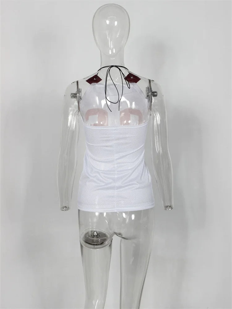 Backless Super Short Dress Women Digital Print Backless Low-Neck Halter Bandage Summer Trend Sexy Midnight Bodycon