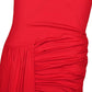 Asymmetrical Ruched Backless Long Dresses Red White Yellow Elegant Evening Party Dress Woman Birthday Outfits