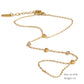 Trendy Stainless Steel Zircon Beads Back of Hand Chain Finger Bracelet Fashion Chic Sexy Jewelry Waterproof Wholesale Gift