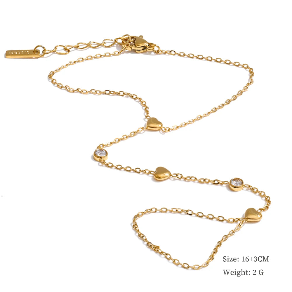 Trendy Stainless Steel Zircon Beads Back of Hand Chain Finger Bracelet Fashion Chic Sexy Jewelry Waterproof Wholesale Gift