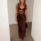 Y2K Sexy Womens Lace Satin Maxi Dress Deep V Backless Slip Dress Coquette Aesthetic Clubwear Party Night Out Formal Gown