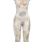 Sexy hollow romper women sexy backless sleeveless summer trend Leopard print tight skinny street playsuit overalls