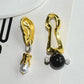 Vintage Metal Alloy With Rhinestone Big Eyes Dangle Earrings For Women Fashion Jewelry Exaggerated Lady Ears' Accessory
