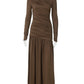 Autumn Long Sleeve Ruched Sexy Maxi Dress For Women Fashion Elegant Solid Bodycon Club Party Long Dresses Female 2025