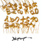 Waterproof 26 English Letter Initial Name Pendant Necklace Stainless Steel 18K PVD Plated A to Z Charm Jewelry Wholesale