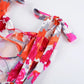 Bow Tie Sleeveless Backless A-line Short Dresses Fashion Print Party Dresses Elegant Woman Clothes