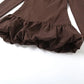 Brown Plunge Puff Hem Blazer Dress Sexy Deep V Neck Long Sleeve Short Dresses for Woman Clothes Fall