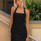 Square Neck Halter Backless Long Dresses Elegant White A Shape Dress Woman Summer Clothing 2026
