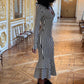 Sleeveless Fashion Stripes Dress Women Sexy Hooded Ruffled Hem Patchwork Full Chic Elegant Evening Party Club Bodycon