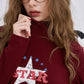 2025 Winter New Arrivals Y2K Slim Fit Half Neck Graphic Long Sleeve T-shirt For Woman