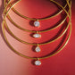 Geometric Zircon Pendant Torques Necklace For Women 18K Gold PVD Plated Stainless Steel Necklace Fashion Jewelry Gift