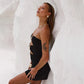 Hardwear Detail Hollow Out Tube Dress Beach Vacation Outfits Black Sexy Mini Dress 2025 Summer Clothes