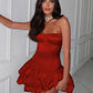 Off-shoulder Backless Sexy Mini Dress For Women Robe Fashion Solid Strapless Sleeveless A-line Slim Sexy Club Dress