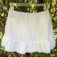 Women Y2k Lace Trim Mini Skirt Floral Eyelet Embroidery Half Slip Underskirts Cute Low Rise Summer Skater Skirt