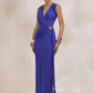 Women Deep V Neck Sleeveless Sexy Maxi Dress Wrap Ruched Bodycon Long Dress Elegant Evening Club Party Formal Gown