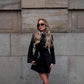 Button Up Long Sleeve Mini Dress Black Elegant Office Ladies Clothes Women's Casual Dresses Spring 2026