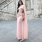 One Shoulder Draped Cape Maxi Dress Pink Elegant Luxury Evening Party Dresses for Woman Birthday