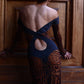Sexy Leopard Backless Dress Women Autumn Trend Color Blocking Hollow Full Sleeve Elegant Fashion Party Street Bodycon