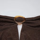 Strapless Hollow Backless Mini Dress Brown Sexy Beach Summer Dresses for Woman 2026