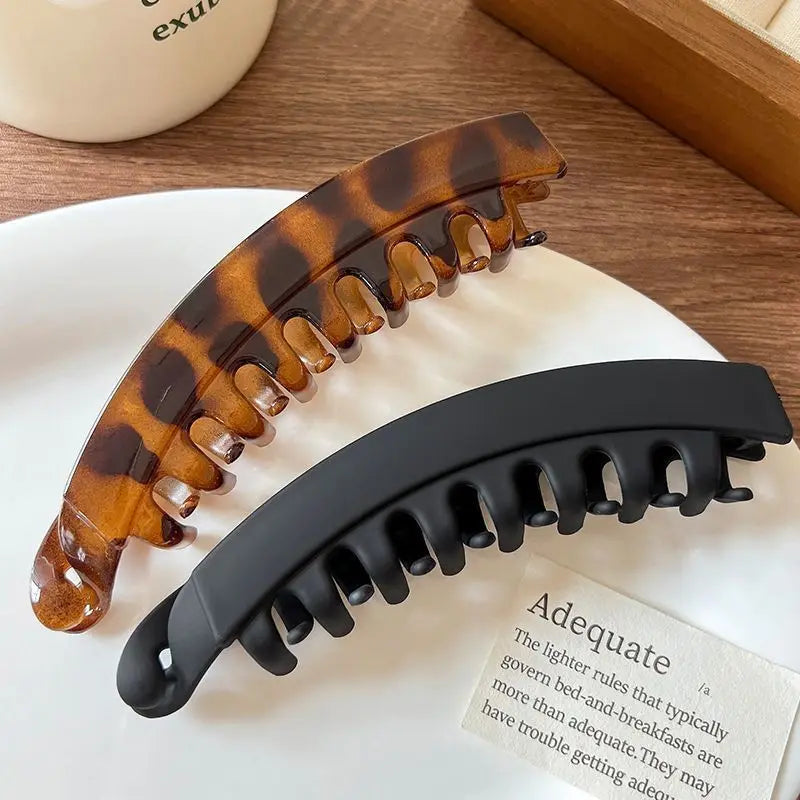 Tortoiseshell Banana Hair Clip Fish Shaped Hairpin For Women Hair Accessories Hairgrips Twist Clamp Ponytail Barrettes Headwear