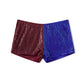 Women Y2k Sparkly Sequin Shorts Sexy Glitter Low Rise Elastic Waistband Hot Pants Rave Party Club Streetwear Outfit