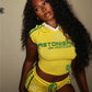 Daily 2 Piece Set Woman Casual Sporty Letter Print V-Neck Shape Waist Tank Tops+Drawstring Shorts Fashion Style Suits