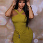 Sexy Cross Ruched Dress Women Elegant Sleeveless Metal Buckle Patchwork Classic Fashion Evening Party Gown Bodycon