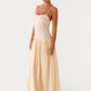 Elegant Spaghetti Strap Sexy Maxi Dress Women Gown Fashion Off-shoulder Sleeveless Backless Pleated Club Long Dresses