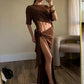 Sexy hollow Dress Women Elegant Irregular Hem Knot Patchwork Short Sleeve Ruched Fashion Classic Party Club Bodycon