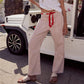 Vintage Cargo Jeans Women Drawstring Waist Loose Barrel Leg Denim Pants Casual Streetwear Y2K Grunge Summer Trousers
