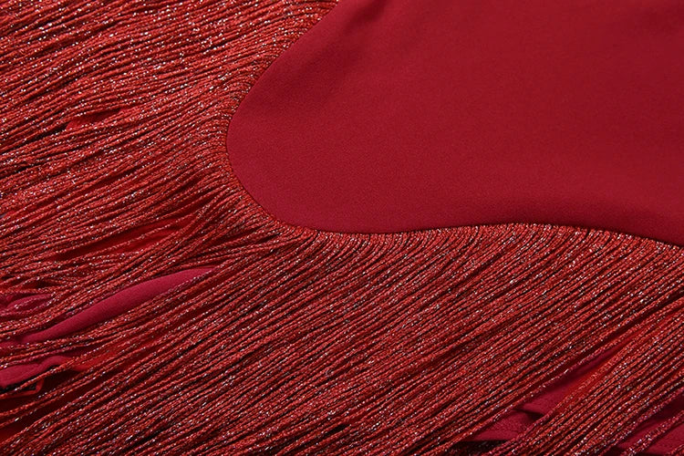 Hot Girls Bodysuits Woman Sexy Fashion Chest Wrap Backless Sleeveless Tassel Decoration Hem Midnight Club Party Bodycon