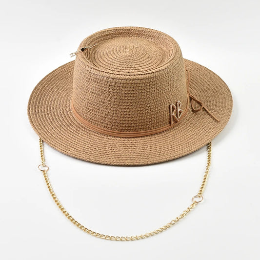 Spring Summer Straw Hats for Women Ribbon Decoration Elegant Ladies Party Dress Hats Travel Beach Sun Hat Chapeau Femme