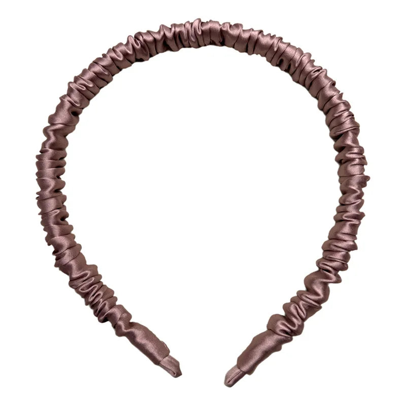 Hair Hoop Band Headbands For Women Girl 100% Pure Mulberry Silk Elastic Luxury Hair Accessories